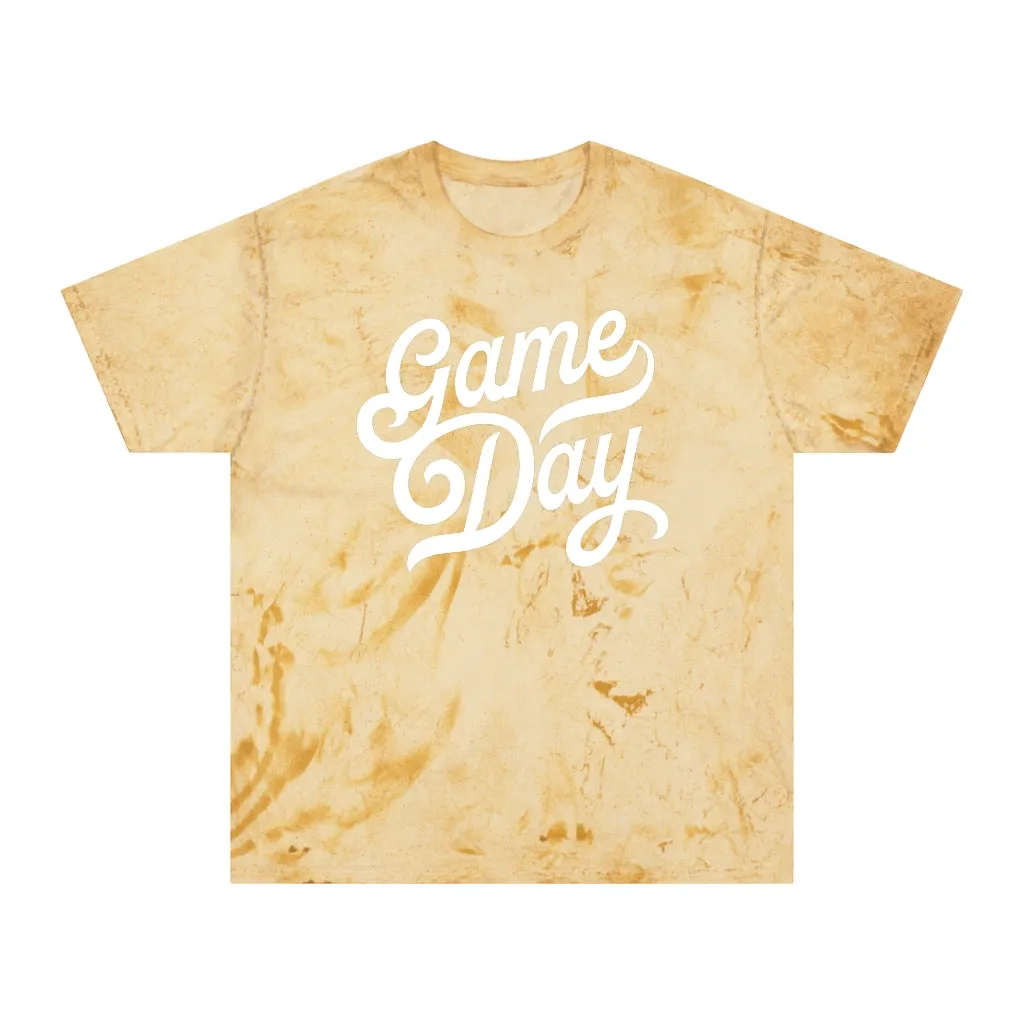 Game Day Script Color Blast Unisex T-Shirt sold by Always Stylish Mama product image thumbnail 4