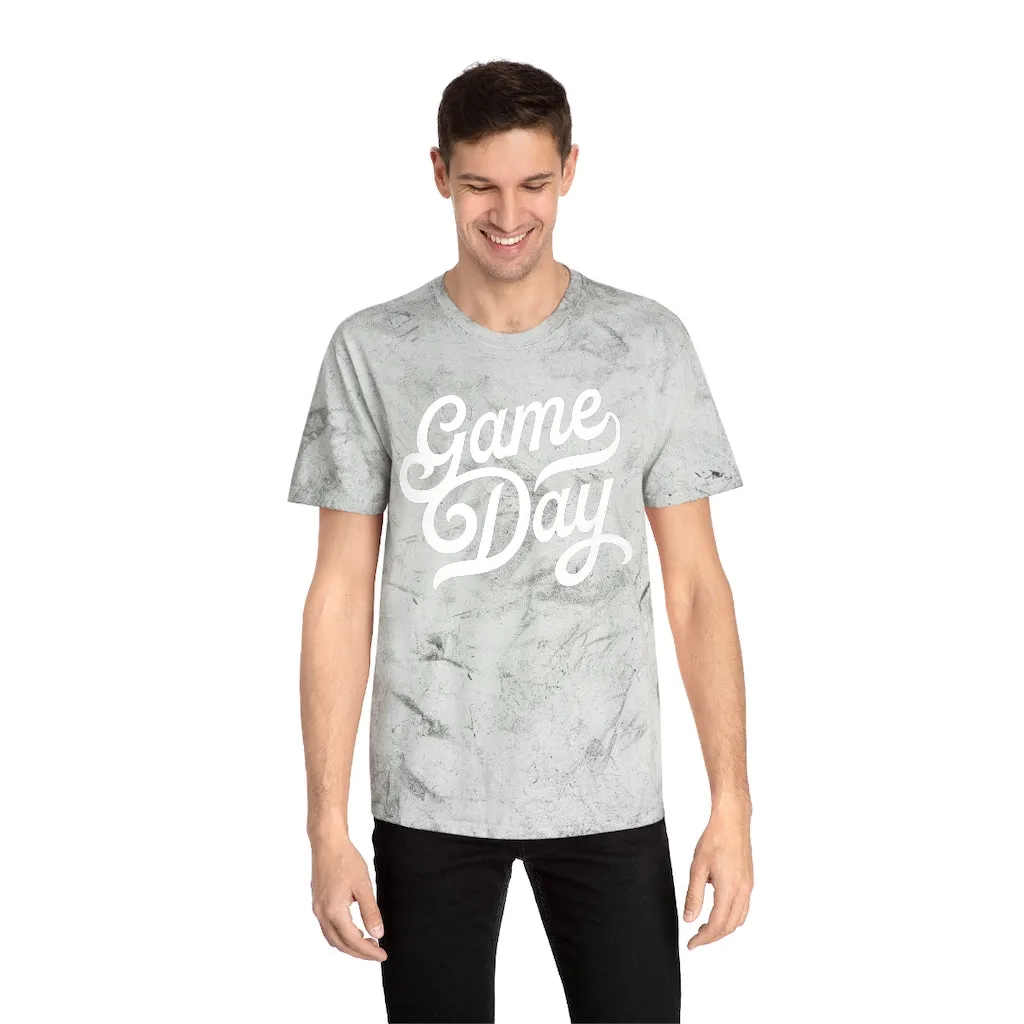 Game Day Script Color Blast Unisex T-Shirt sold by Always Stylish Mama product image thumbnail 2