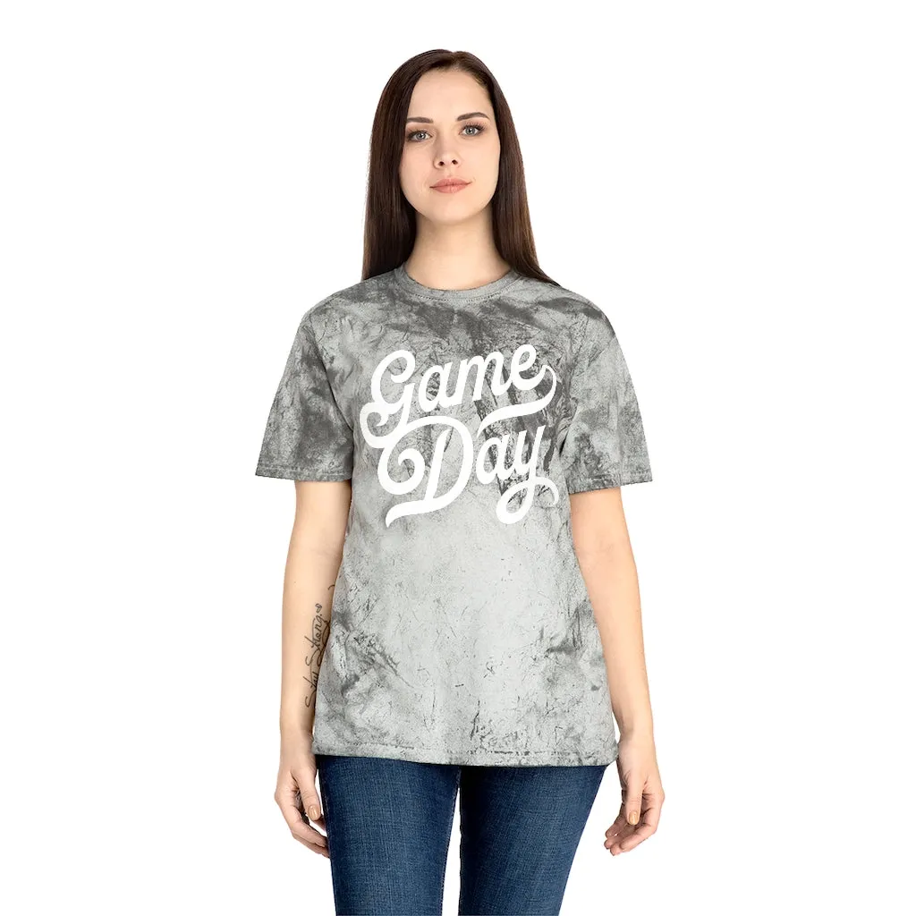 Game Day Script Color Blast Unisex T-Shirt sold by Always Stylish Mama product image thumbnail 3