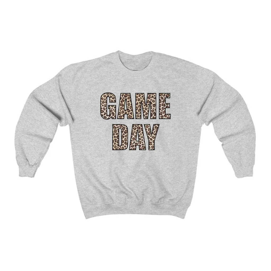 Game Day Leopard Print Unisex Sweatshirt sold by Always Stylish Mama product image thumbnail 3