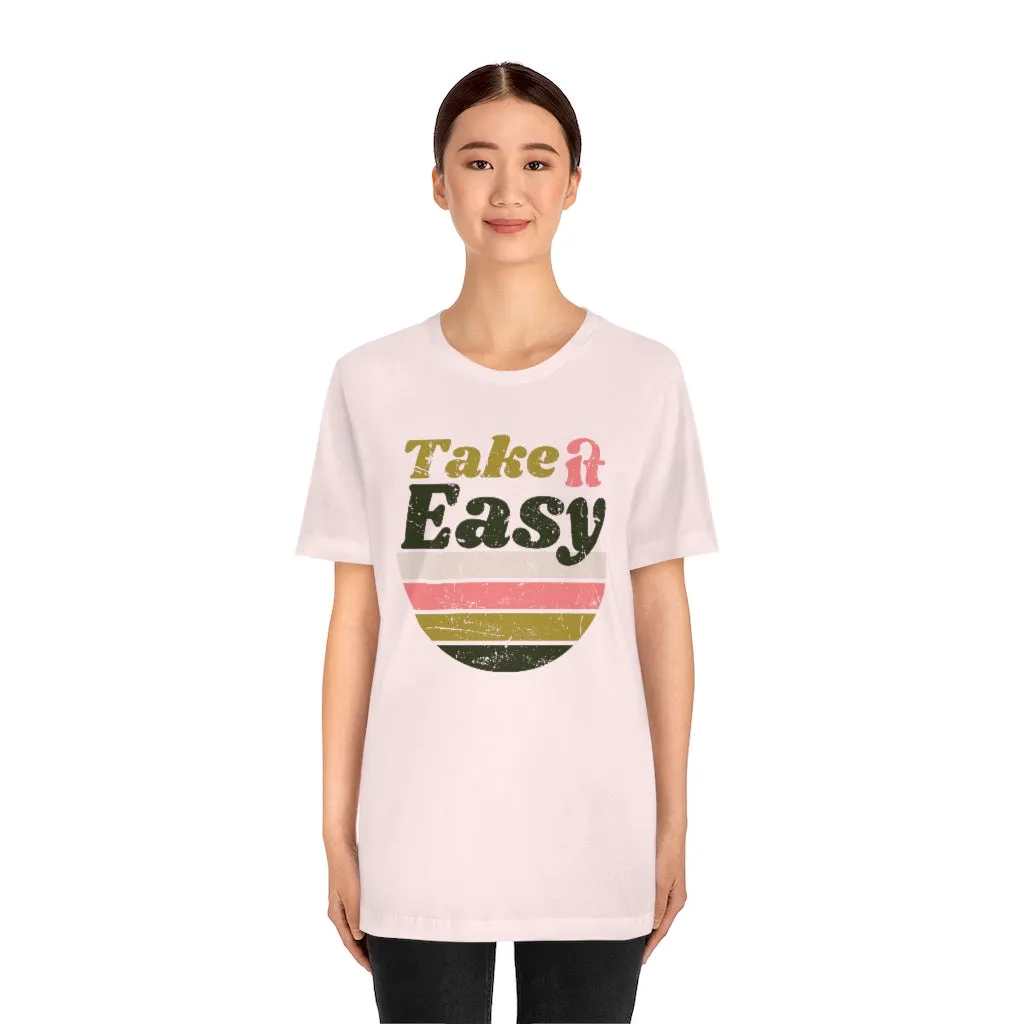 Take It Easy Stripes Unisex Tee sold by Always Stylish Mama product image thumbnail 5