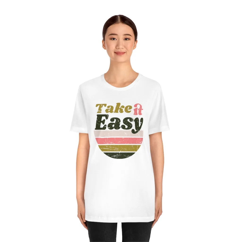 Take It Easy Stripes Unisex Tee sold by Always Stylish Mama product image thumbnail 2