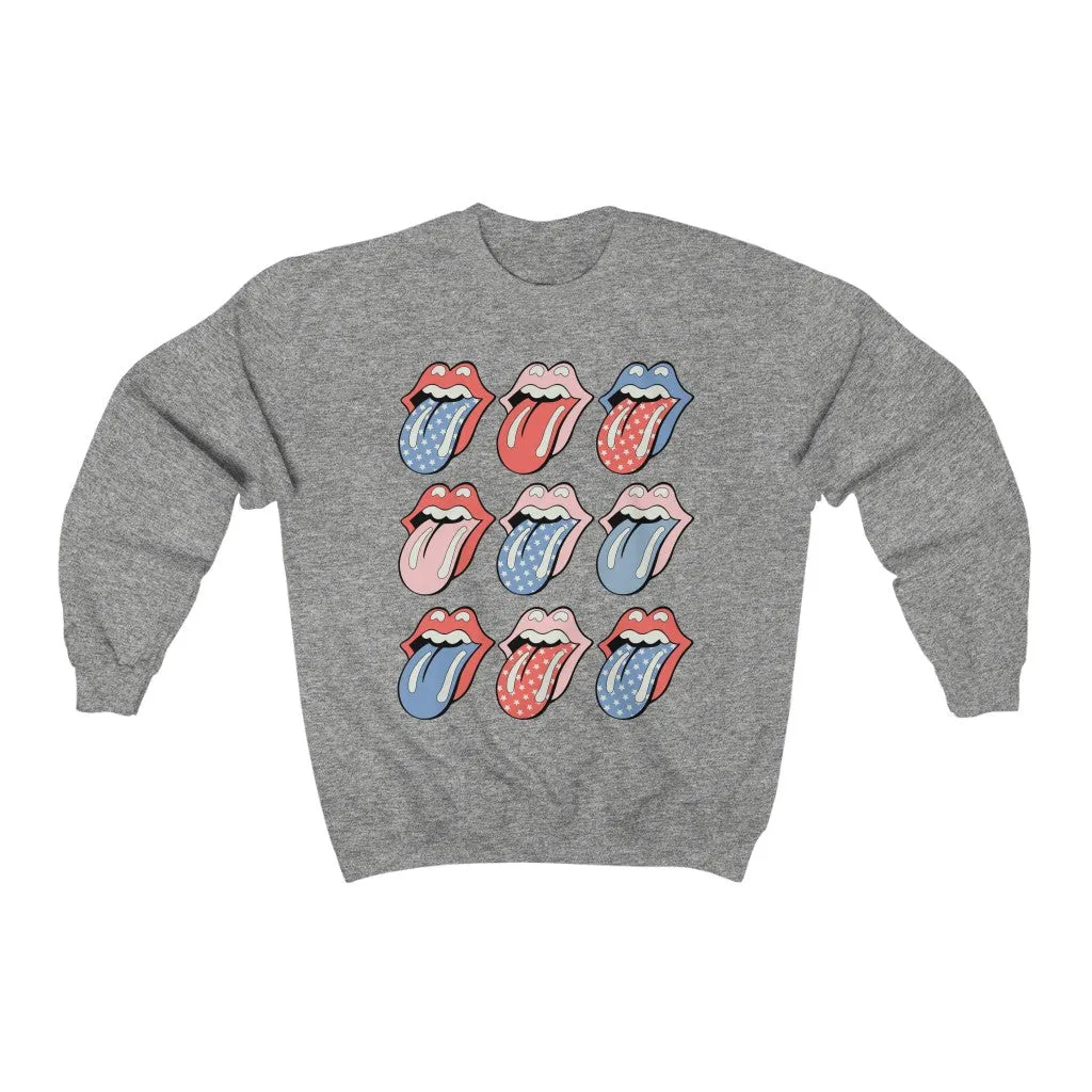 Flags Out Tongues Out Unisex Sweatshirt sold by Always Stylish Mama product image thumbnail 5