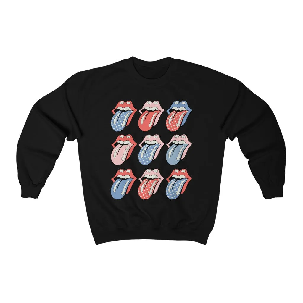 Flags Out Tongues Out Unisex Sweatshirt sold by Always Stylish Mama product image thumbnail 3