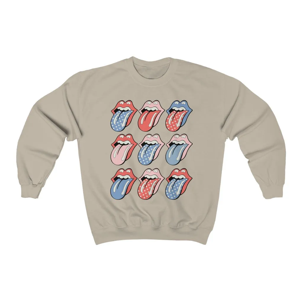 Flags Out Tongues Out Unisex Sweatshirt sold by Always Stylish Mama product image thumbnail 4