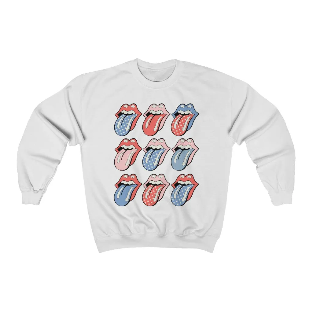 Flags Out Tongues Out Unisex Sweatshirt sold by Always Stylish Mama