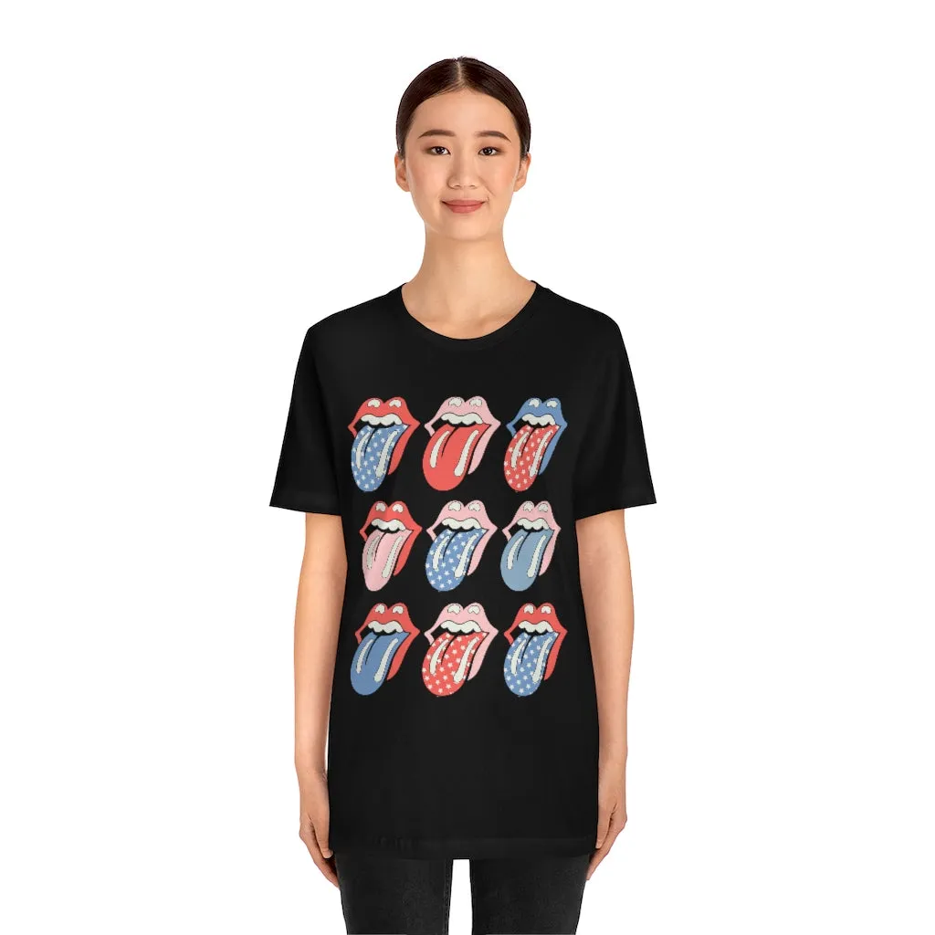 Flags Out Tongues Out Unisex Tee sold by Always Stylish Mama product image thumbnail 5