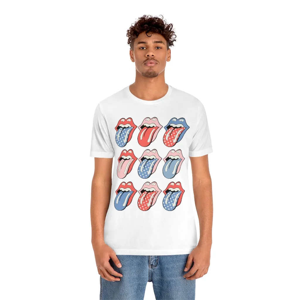 Flags Out Tongues Out Unisex Tee sold by Always Stylish Mama product image thumbnail 3