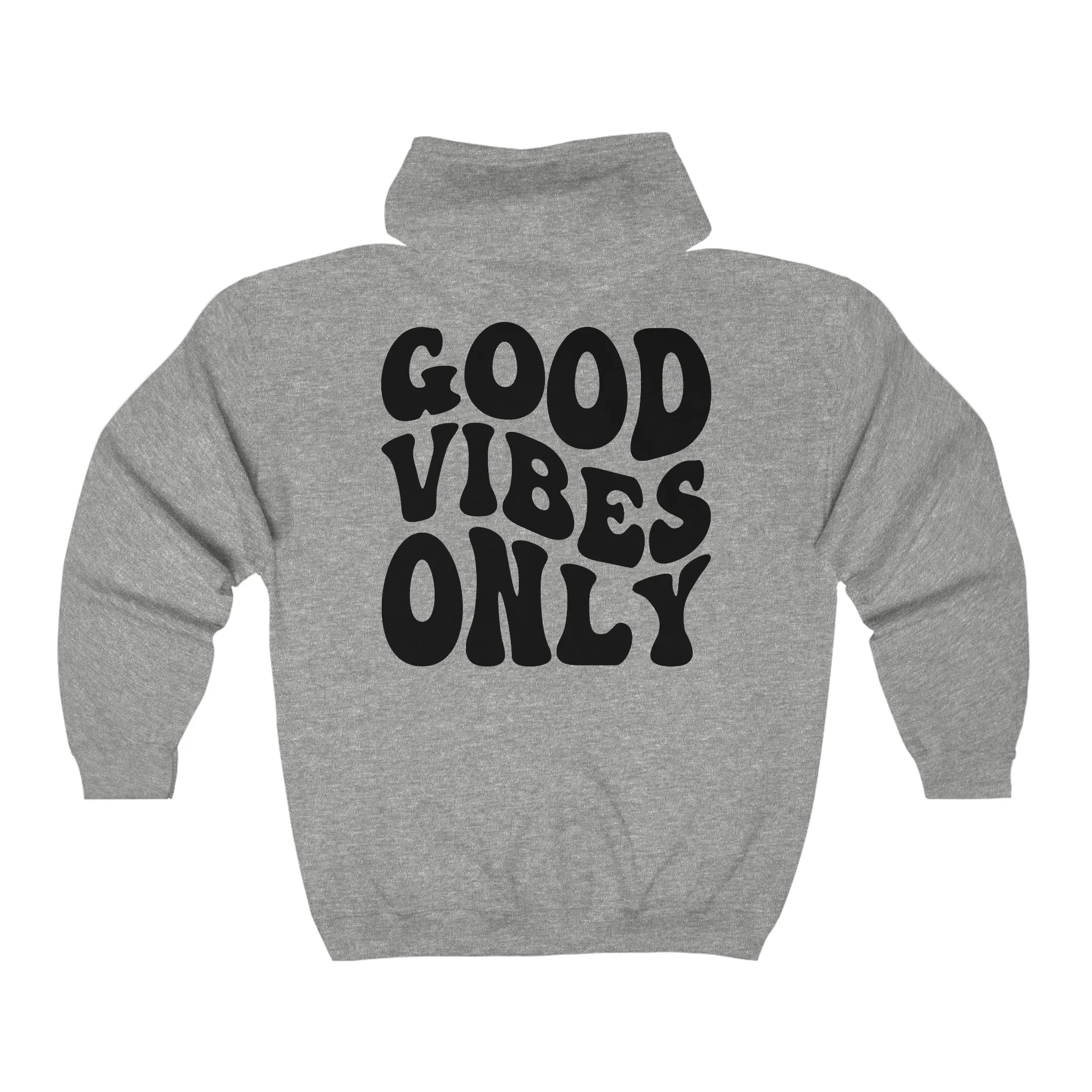 Good Vibes Only Zip Up Hoodie sold by Always Stylish Mama