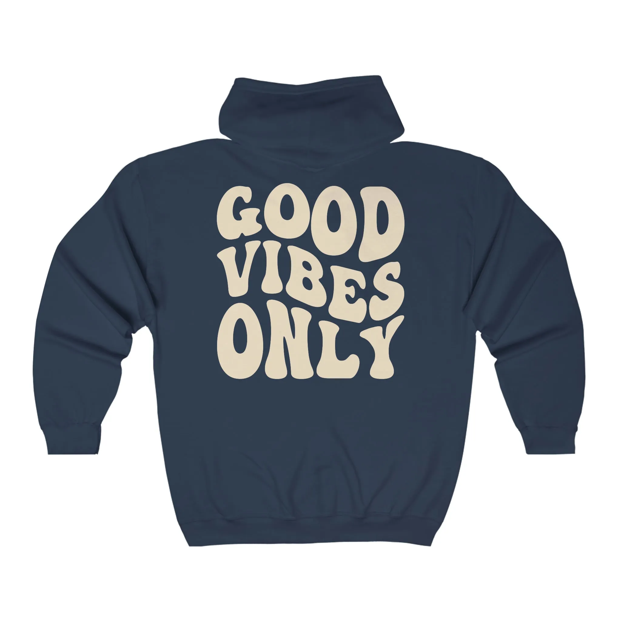 Good Vibes Only Zip Up Hoodie sold by Always Stylish Mama product image thumbnail 5