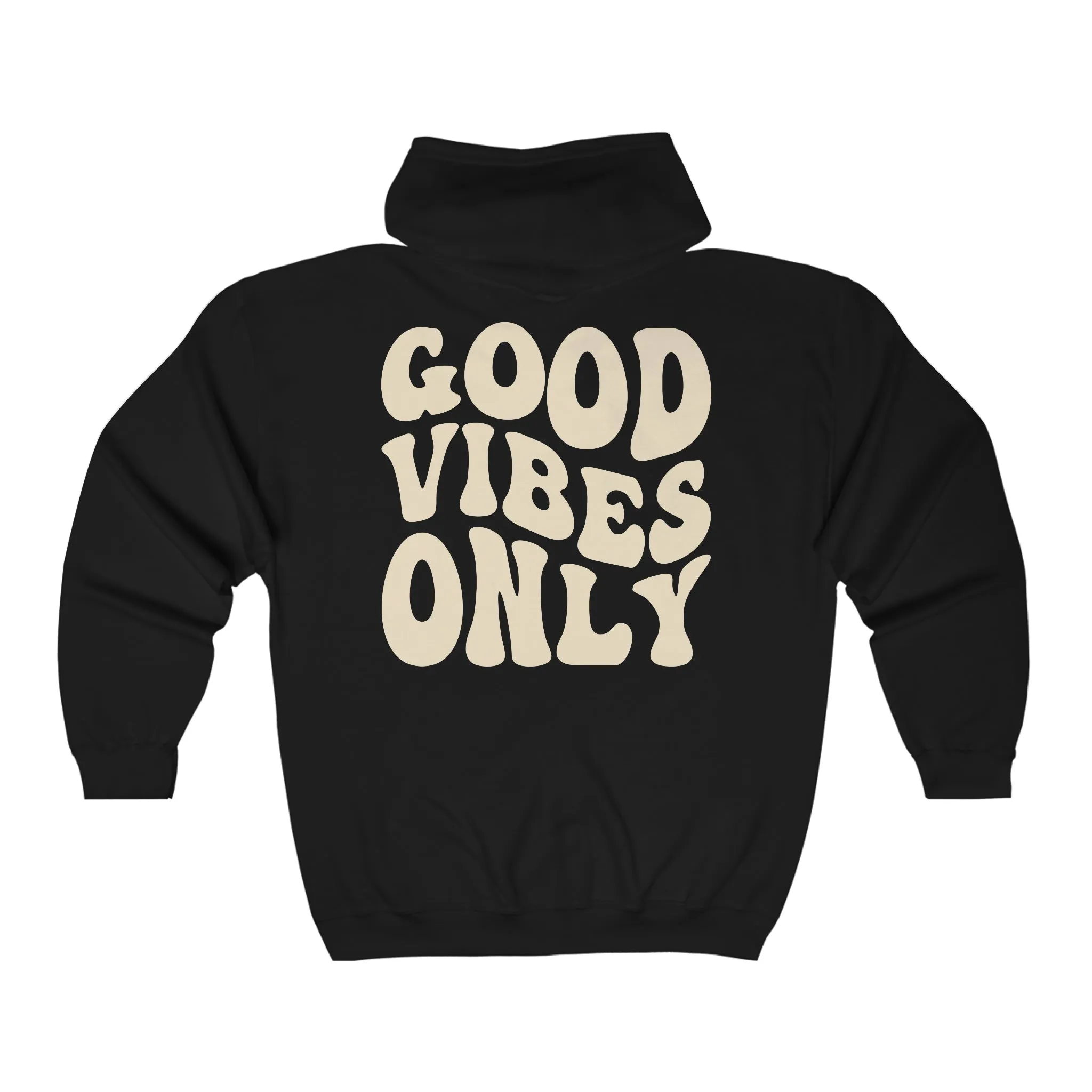 Good Vibes Only Zip Up Hoodie sold by Always Stylish Mama product image thumbnail 3
