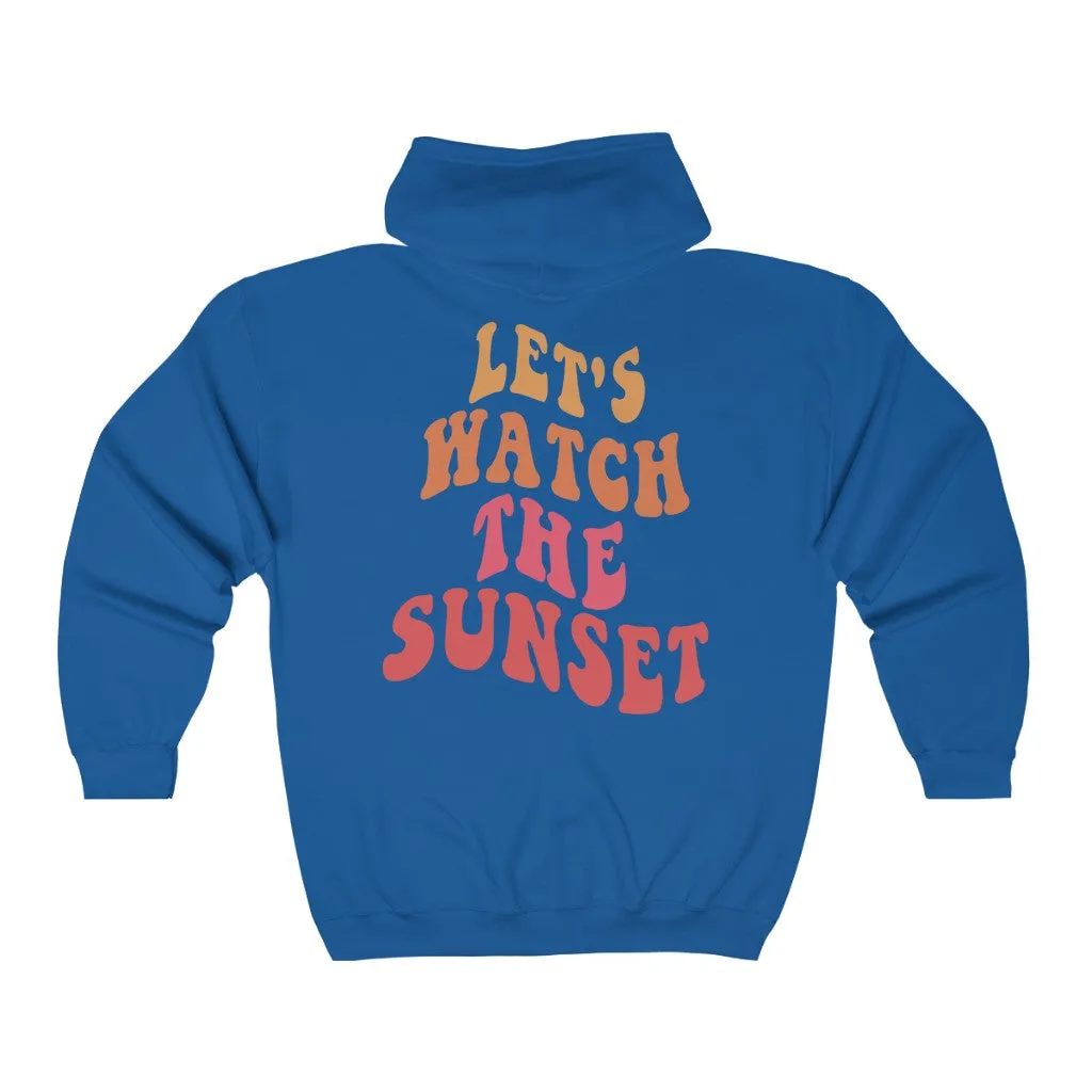 Let's Watch The Sunset Zip Up Hoodie sold by Always Stylish Mama product image thumbnail 4