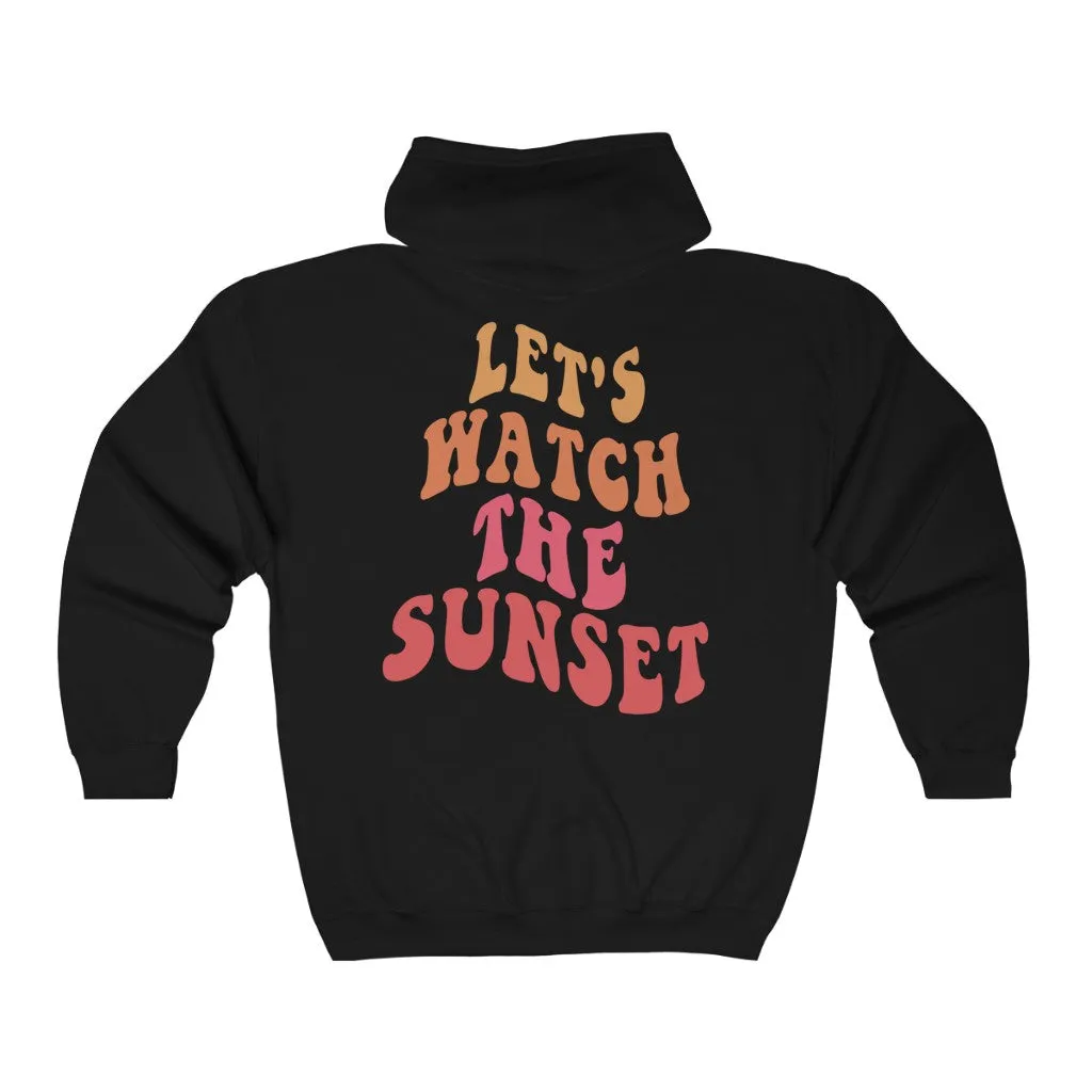 Let's Watch The Sunset Zip Up Hoodie sold by Always Stylish Mama product image thumbnail 2