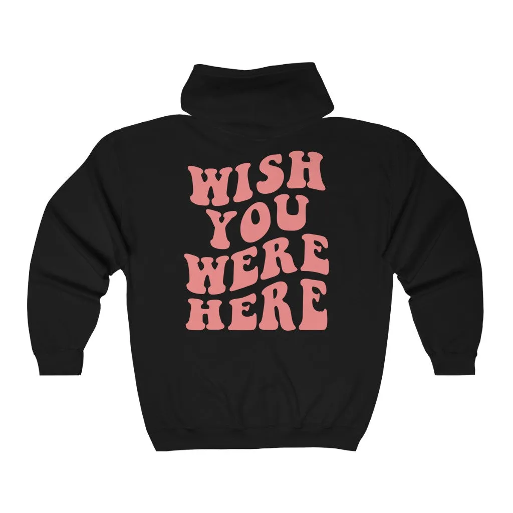Wish You Were Here Zip Up Hoodie sold by Always Stylish Mama product image thumbnail 3