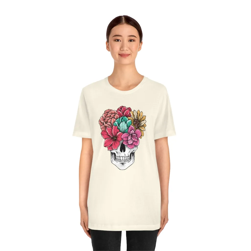 Summer Flower Skull Unisex Tee sold by Always Stylish Mama product image thumbnail 2
