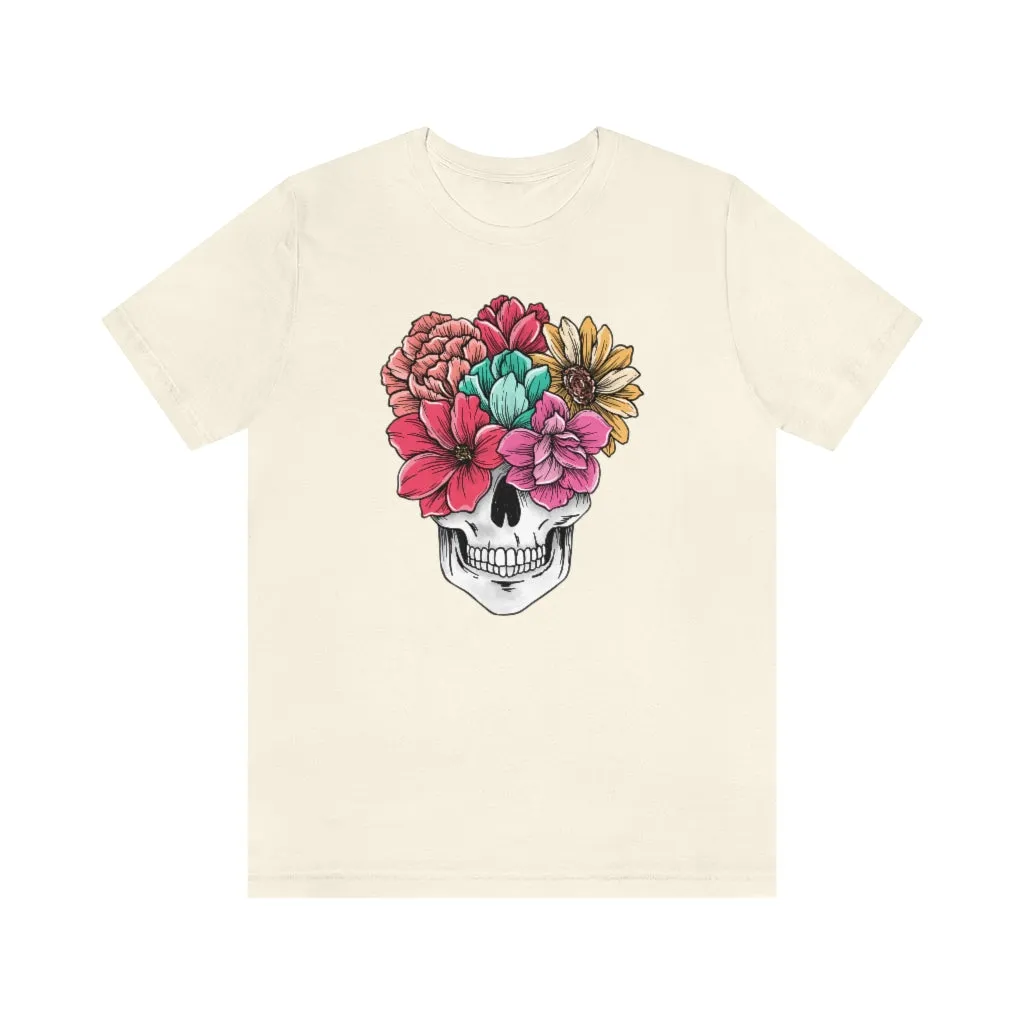 Summer Flower Skull Unisex Tee sold by Always Stylish Mama