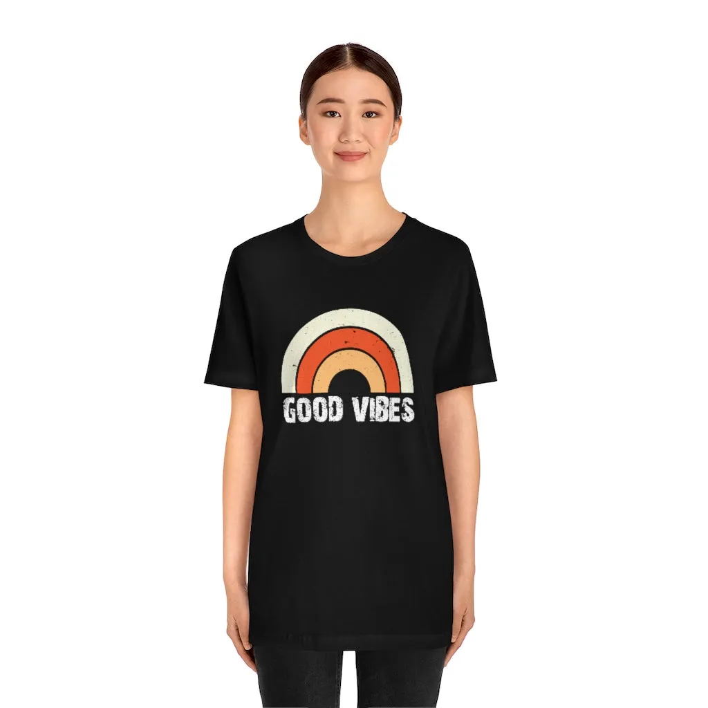 Good Vibes Orange Unisex Tee sold by Always Stylish Mama product image thumbnail 5