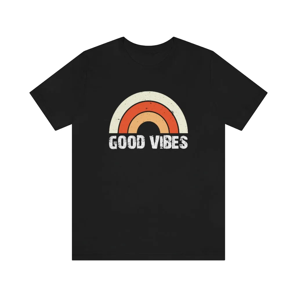 Good Vibes Orange Unisex Tee sold by Always Stylish Mama product image thumbnail 4