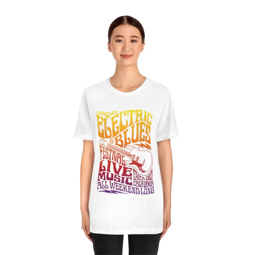 Electric Blues Festival Unisex Tee sold by Always Stylish Mama product image thumbnail 2