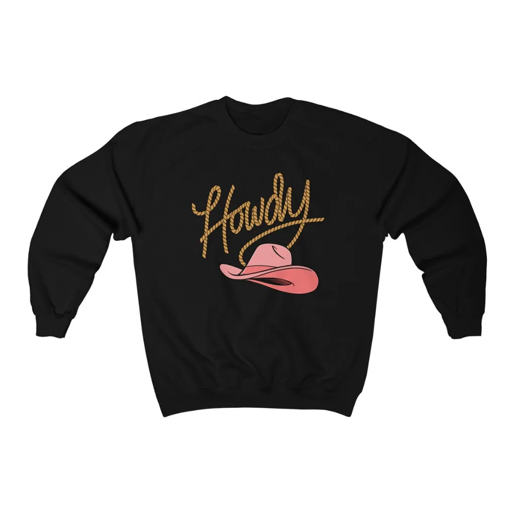 Howdy Hat Unisex Sweatshirt sold by Always Stylish Mama product image thumbnail 2