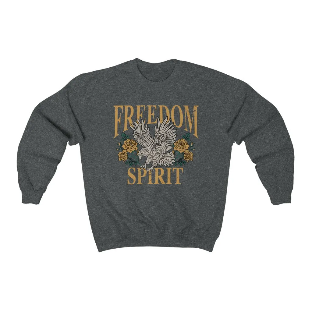 Freedom Spirit Eagle Grunge Unisex Sweatshirt sold by Always Stylish Mama