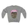 Pink Lips Leopard Tongue Out Forward Facing Unisex Sweatshirt sold by Always Stylish Mama