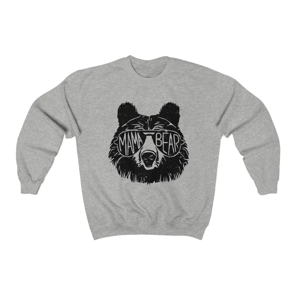 Cool Mama Bear Sunglasses Unisex Sweatshirt sold by Always Stylish Mama product image thumbnail 3