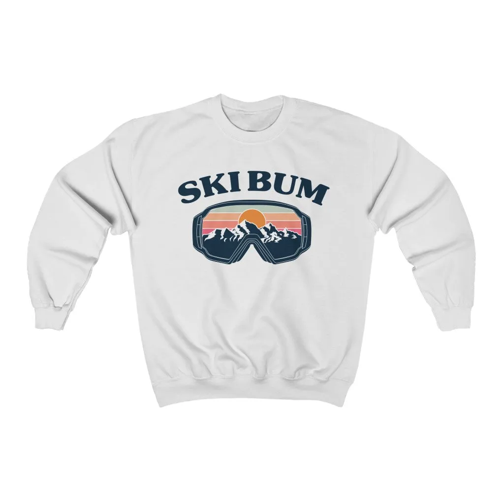 Ski Bum Googles Unisex Sweatshirt sold by Always Stylish Mama