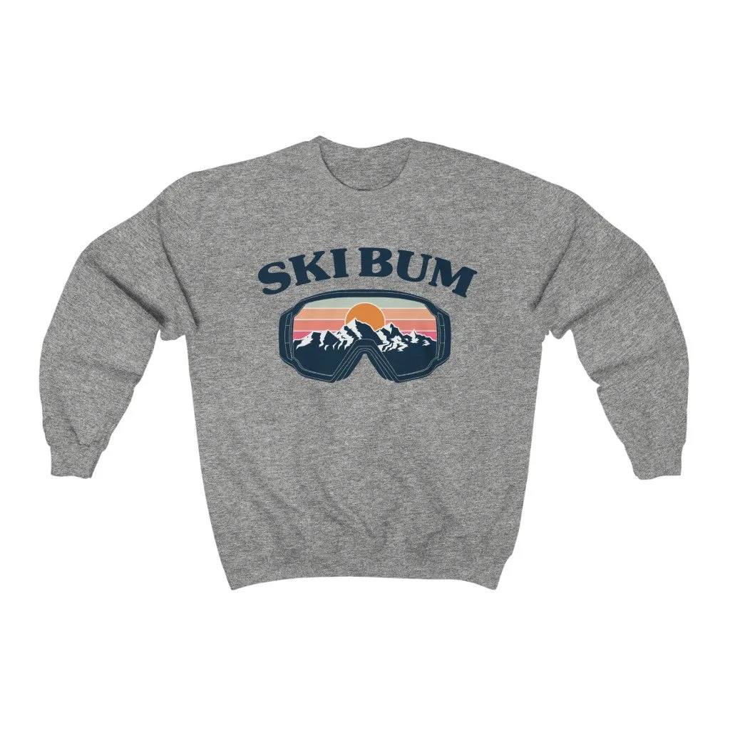 Ski Bum Googles Unisex Sweatshirt sold by Always Stylish Mama product image thumbnail 2
