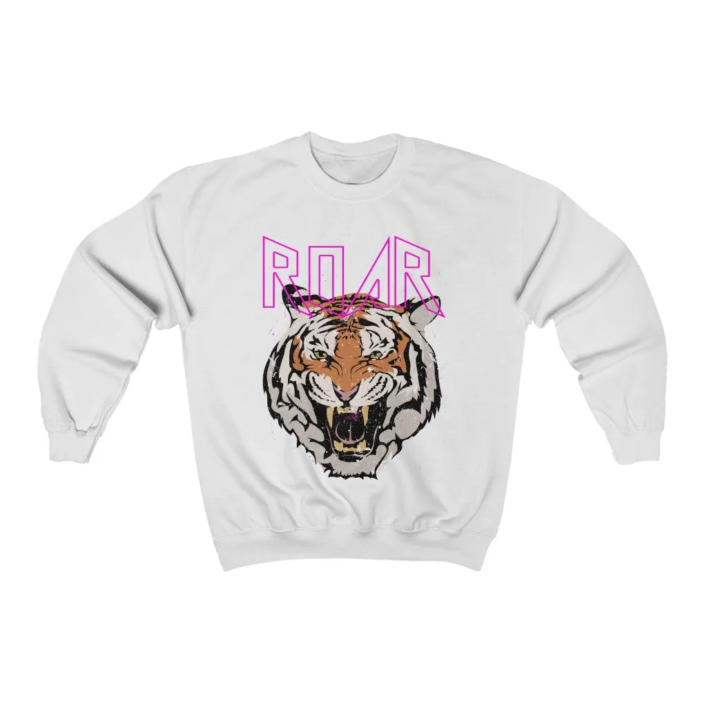 Tiger Roar Distressed Unisex Sweatshirt sold by Always Stylish Mama product image thumbnail 2