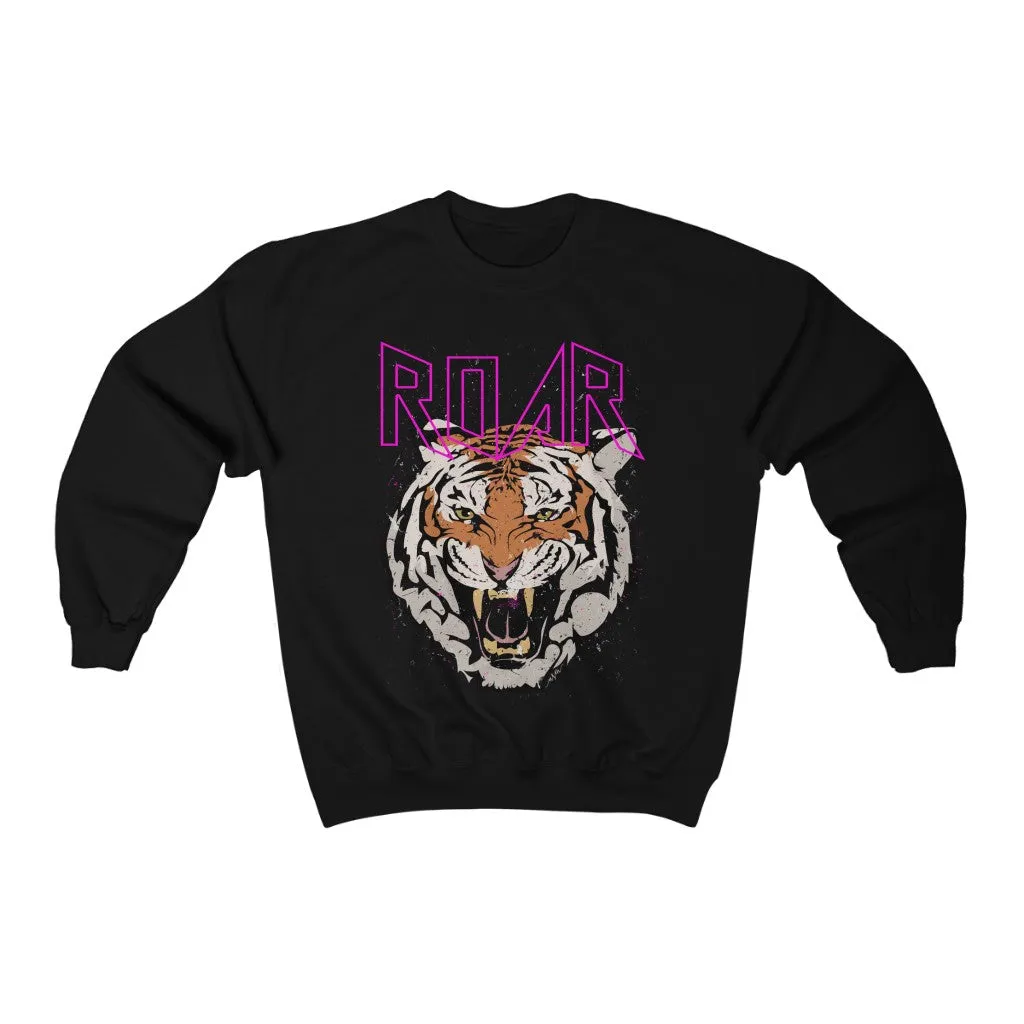 Tiger Roar Distressed Unisex Sweatshirt sold by Always Stylish Mama product image thumbnail 3