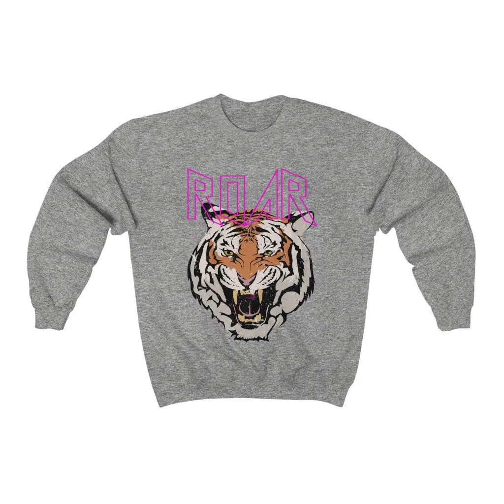 Tiger Roar Distressed Unisex Sweatshirt sold by Always Stylish Mama