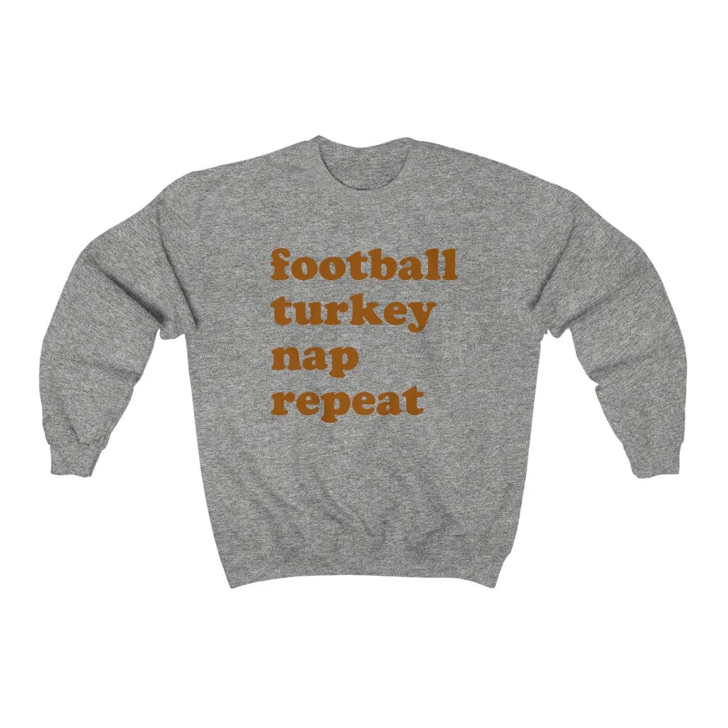 Football Turkey Nap Repeat Unisex Sweatshirt sold by Always Stylish Mama product image thumbnail 3