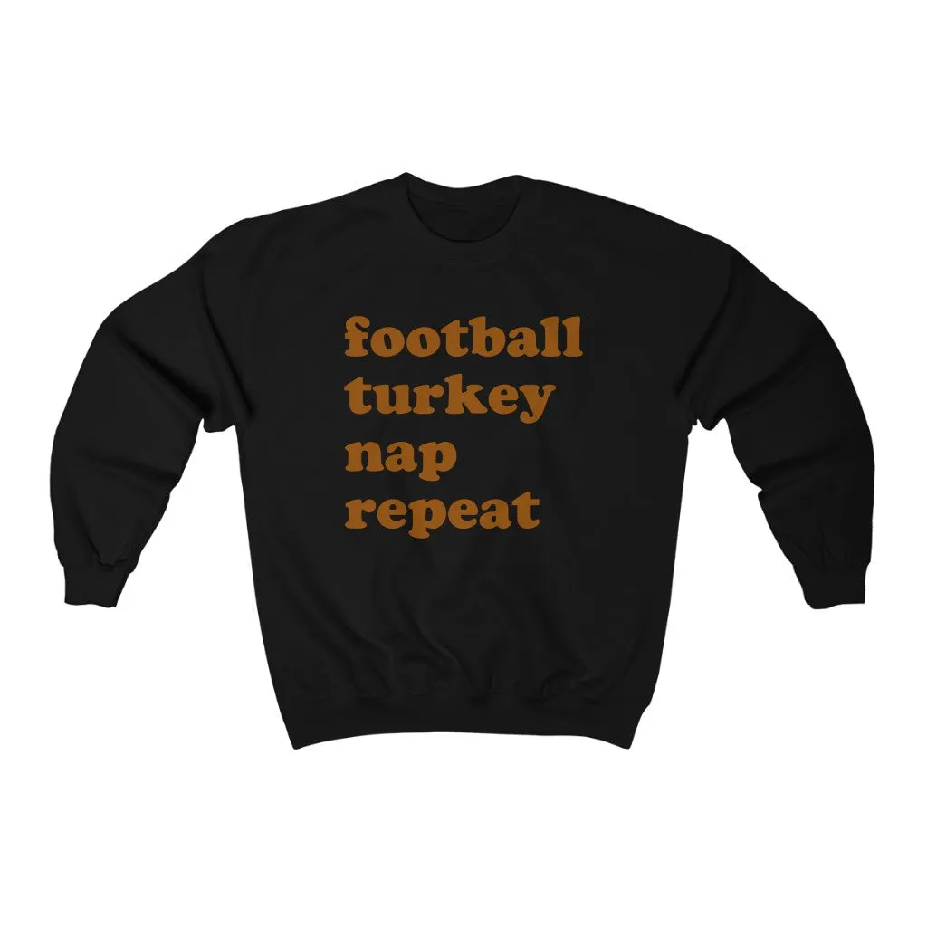 Football Turkey Nap Repeat Unisex Sweatshirt sold by Always Stylish Mama product image thumbnail 2