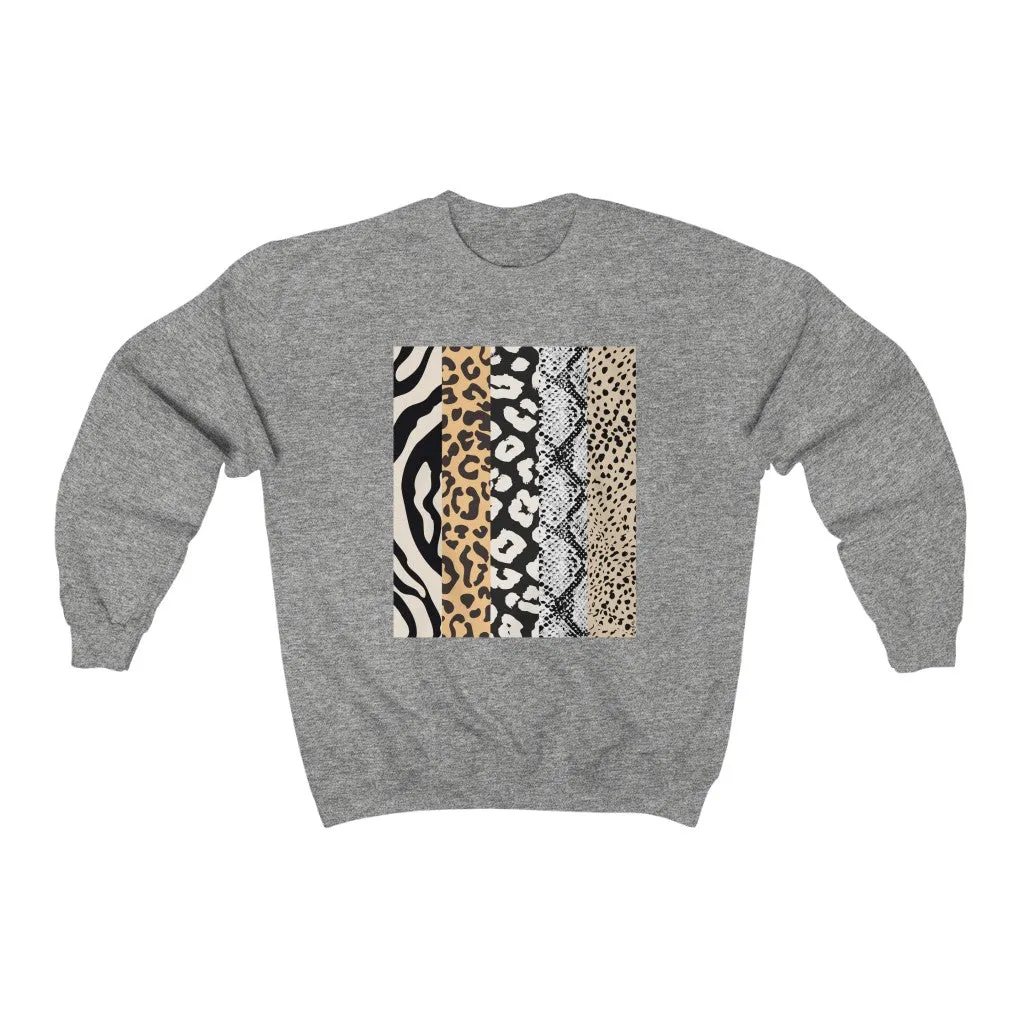 Animal Print Stripes Unisex Sweatshirt sold by Always Stylish Mama product image thumbnail 4