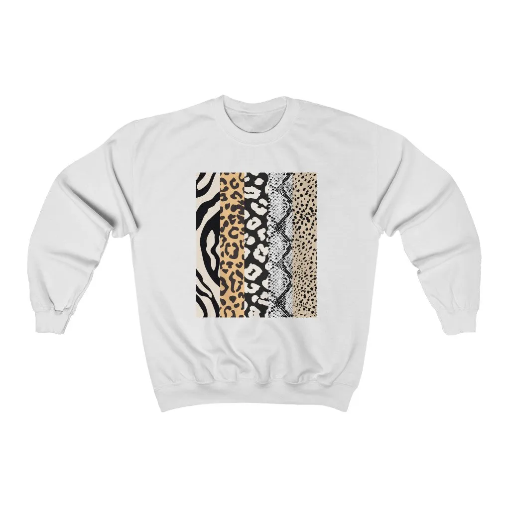 Animal Print Stripes Unisex Sweatshirt sold by Always Stylish Mama product image thumbnail 2