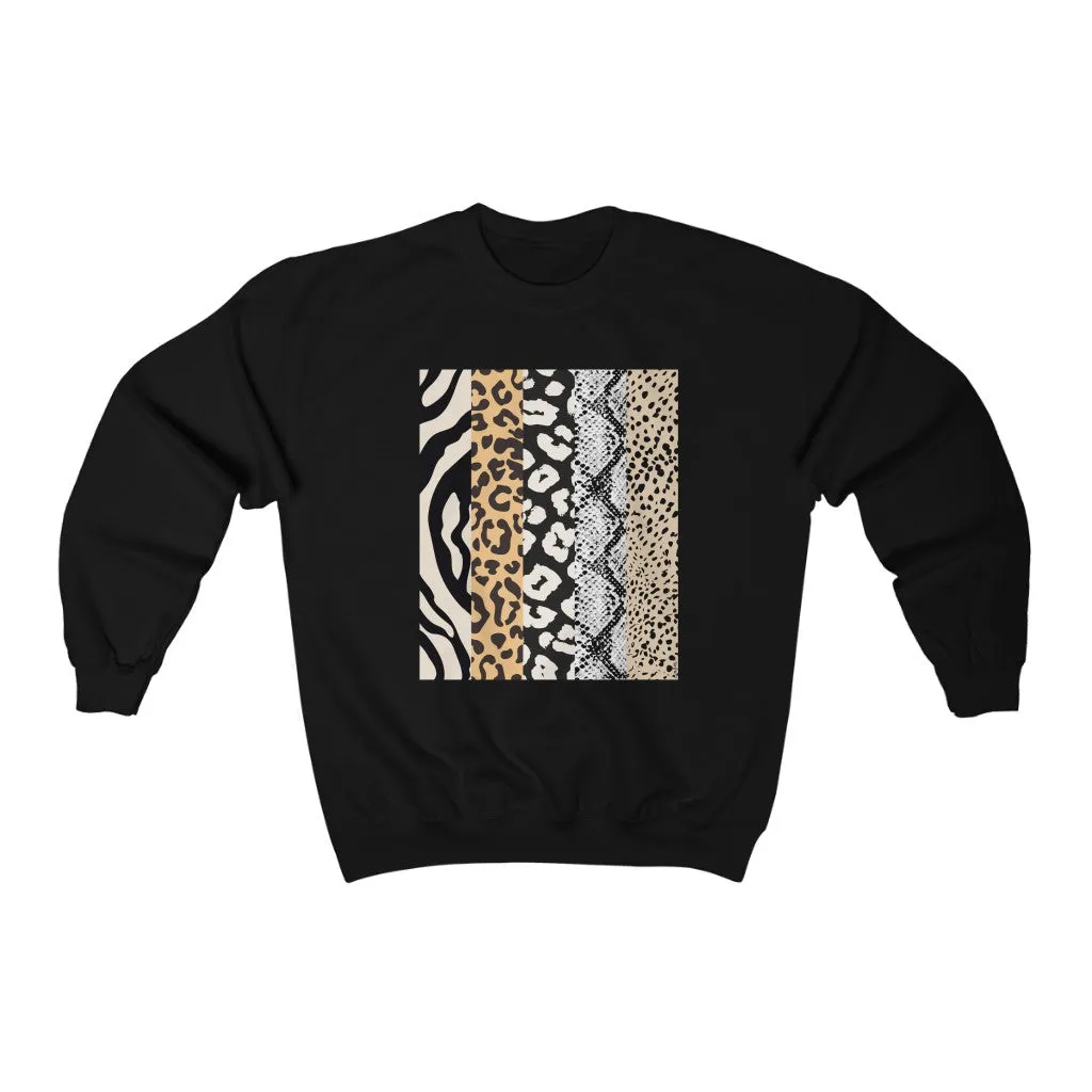 Animal Print Stripes Unisex Sweatshirt sold by Always Stylish Mama product image thumbnail 3