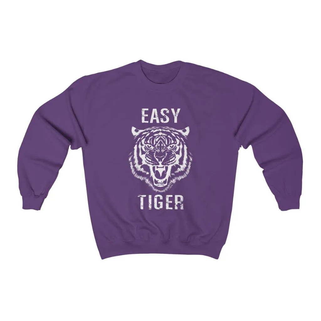 Easy Tiger White Distressed Unisex Sweatshirt sold by Always Stylish Mama product image thumbnail 4