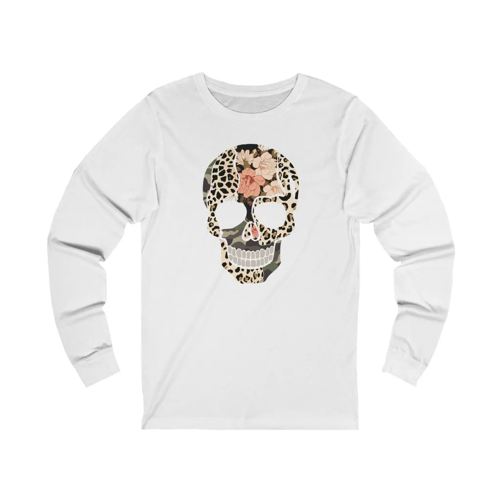 Multi Print Skull Unisex Long Sleeve Tee sold by Always Stylish Mama