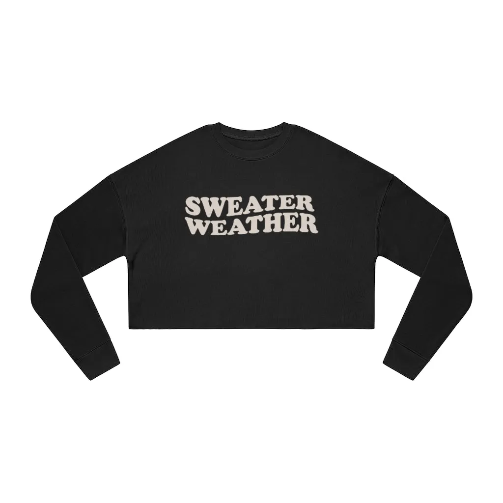 Sweater Weather Women's Cropped Sweatshirt sold by Always Stylish Mama product image thumbnail 4