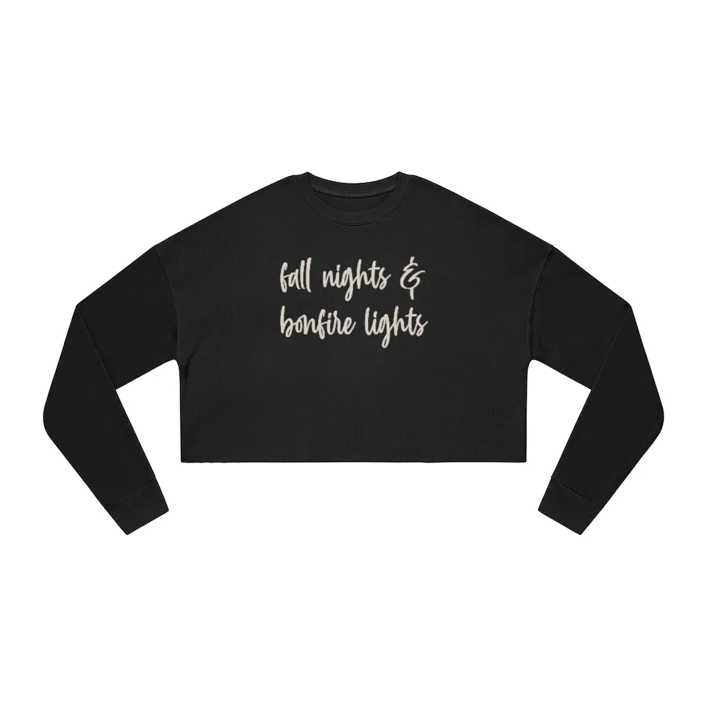 Fall Nights & Bonfire Lights Women's Cropped Sweatshirt sold by Always Stylish Mama product image thumbnail 4