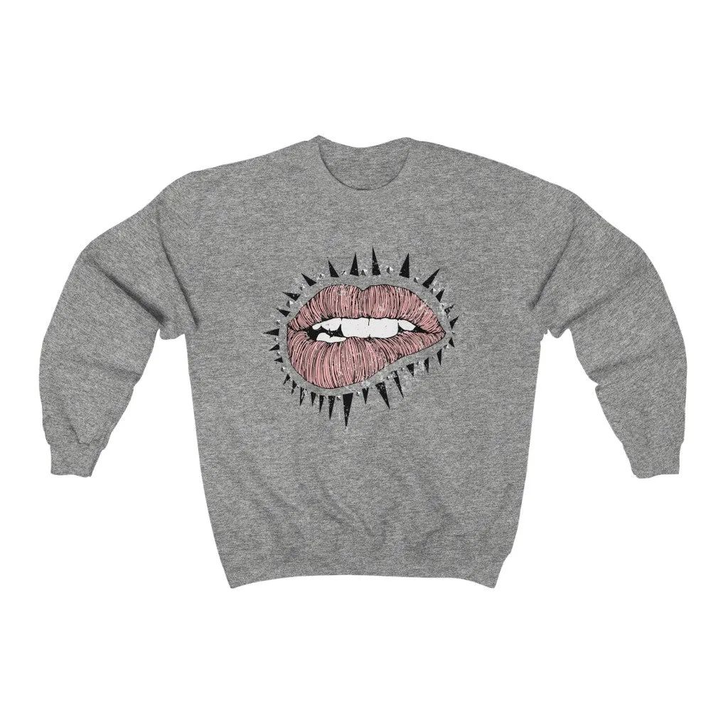 Punk Lips Unisex Sweatshirt sold by Always Stylish Mama product image thumbnail 2