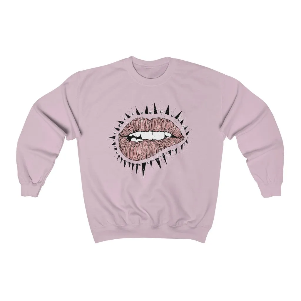 Punk Lips Unisex Sweatshirt sold by Always Stylish Mama product image thumbnail 4