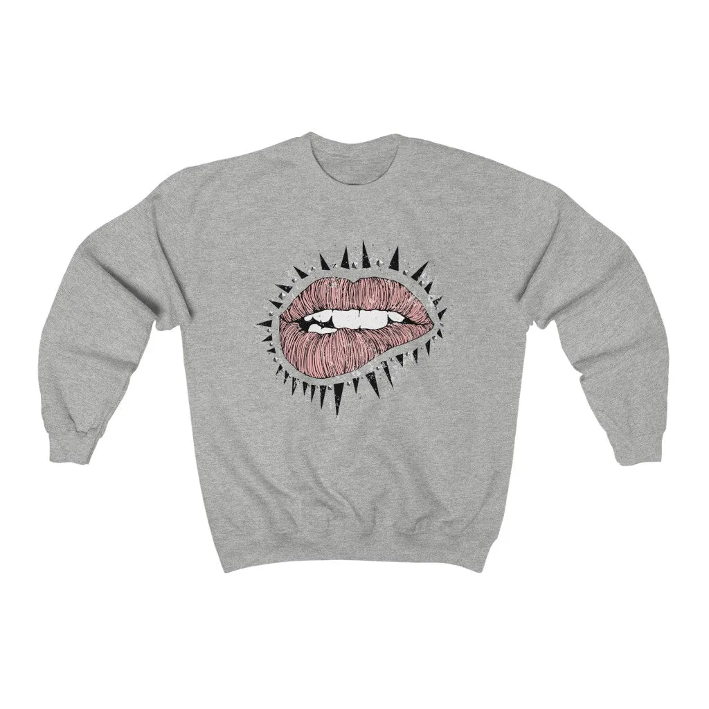 Punk Lips Unisex Sweatshirt sold by Always Stylish Mama product image thumbnail 3