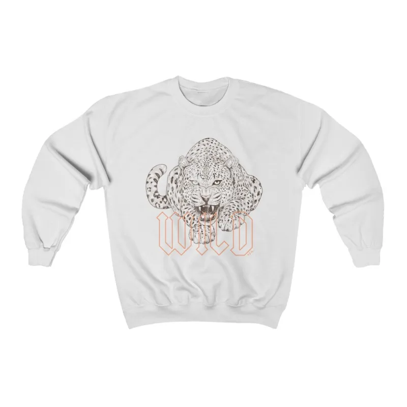 Wild Jaguar Distressed Unisex Crewneck Sweatshirt sold by Always Stylish Mama