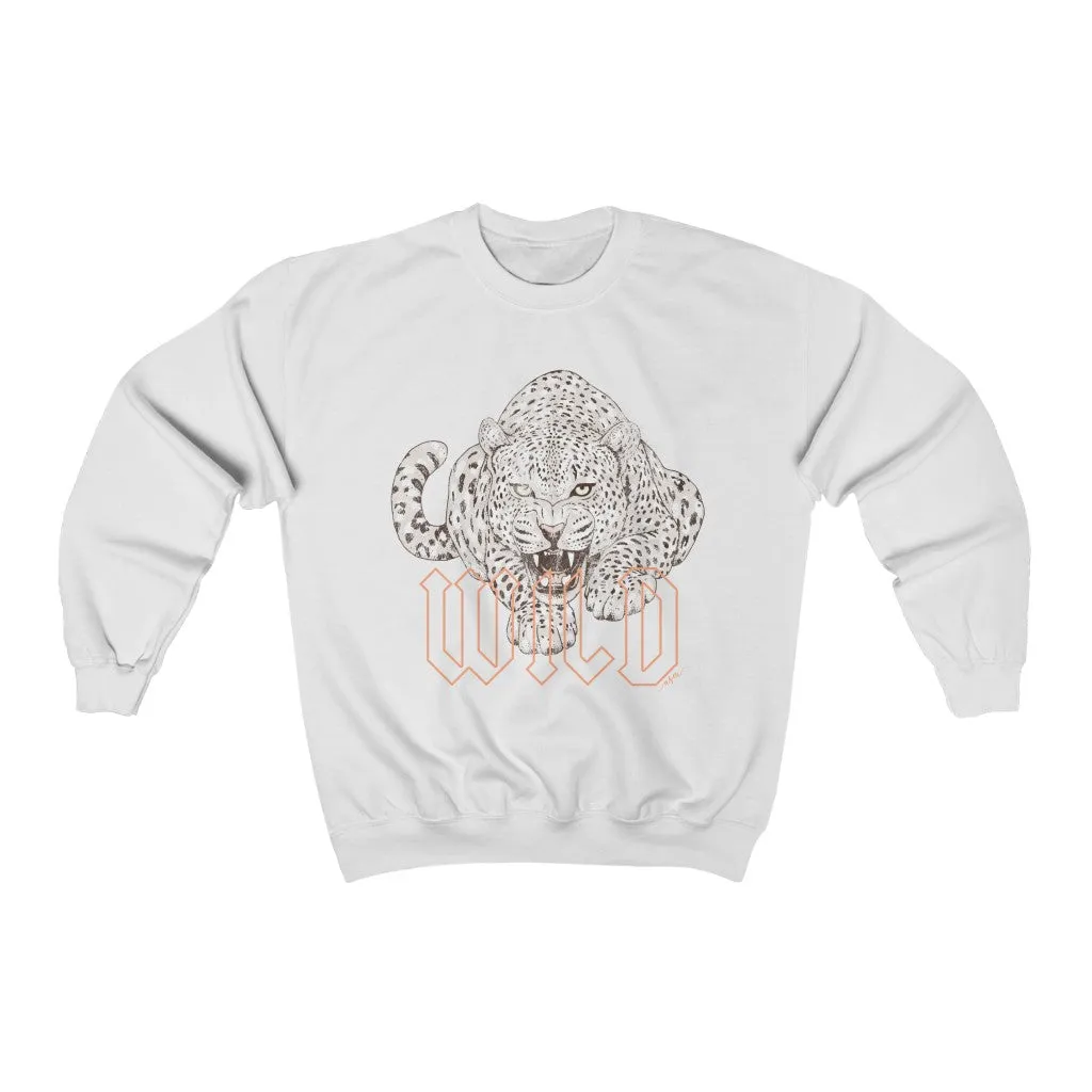 Wild Jaguar Distressed Unisex Crewneck Sweatshirt sold by Always Stylish Mama