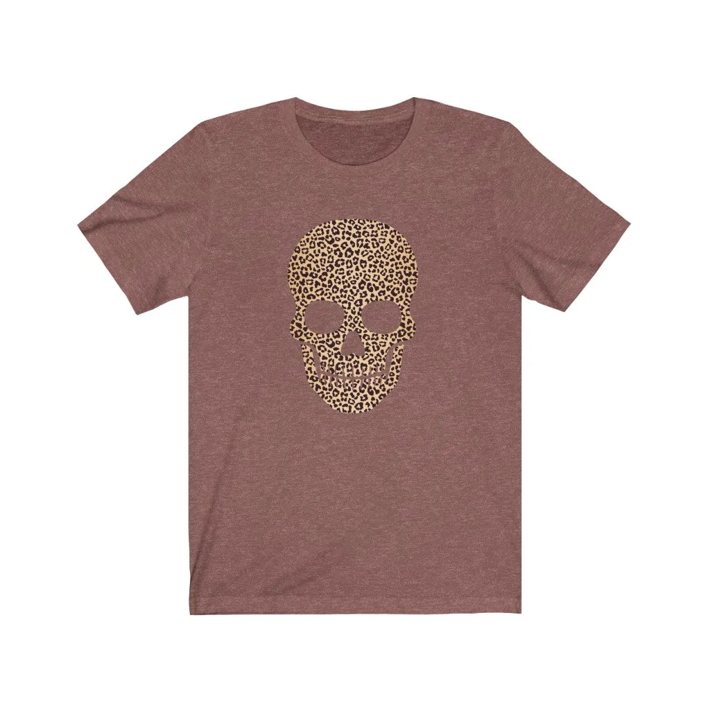 Skull Head Leopard Unisex Tee sold by Always Stylish Mama product image thumbnail 5