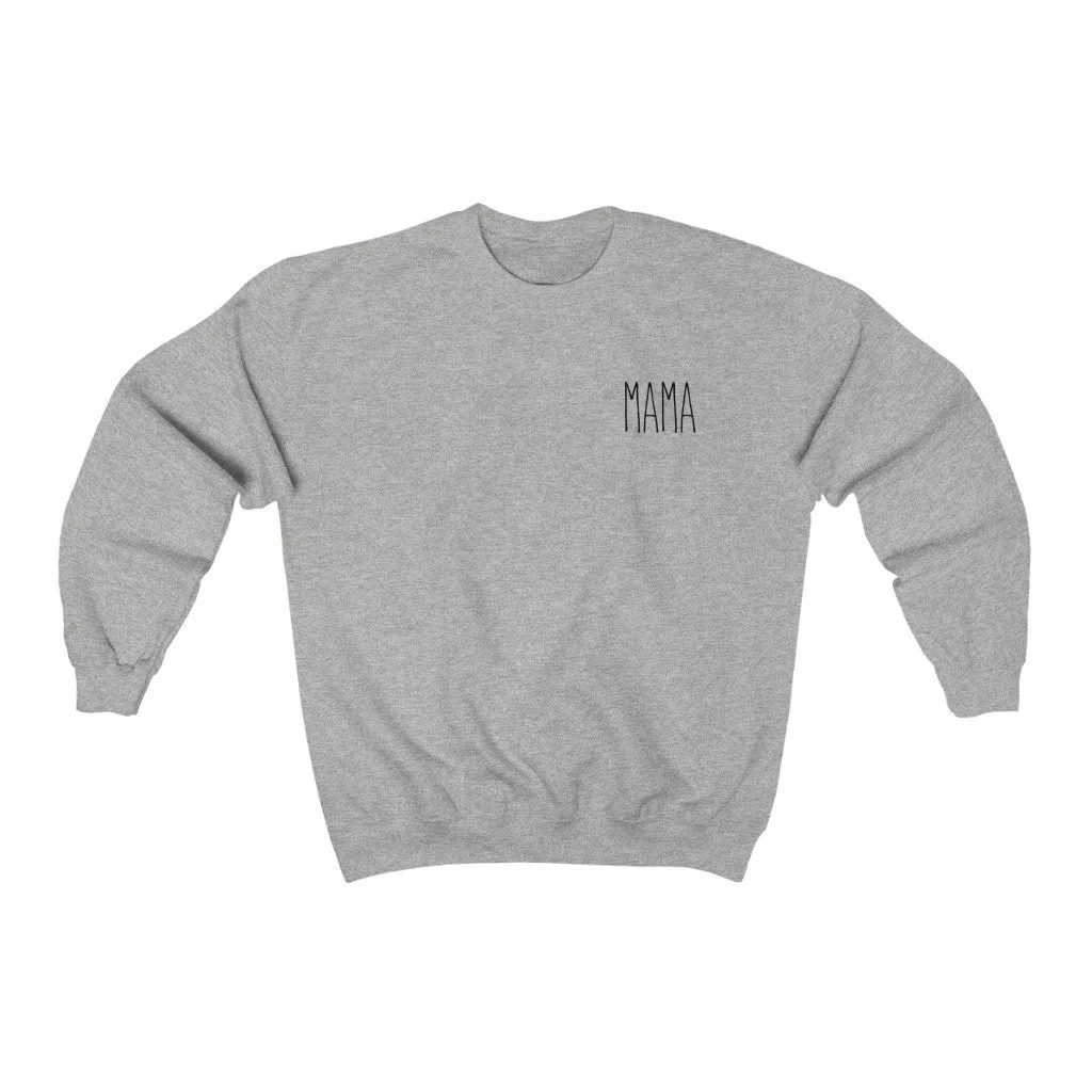 Mama Name Tag Unisex Sweatshirt sold by Always Stylish Mama product image thumbnail 3