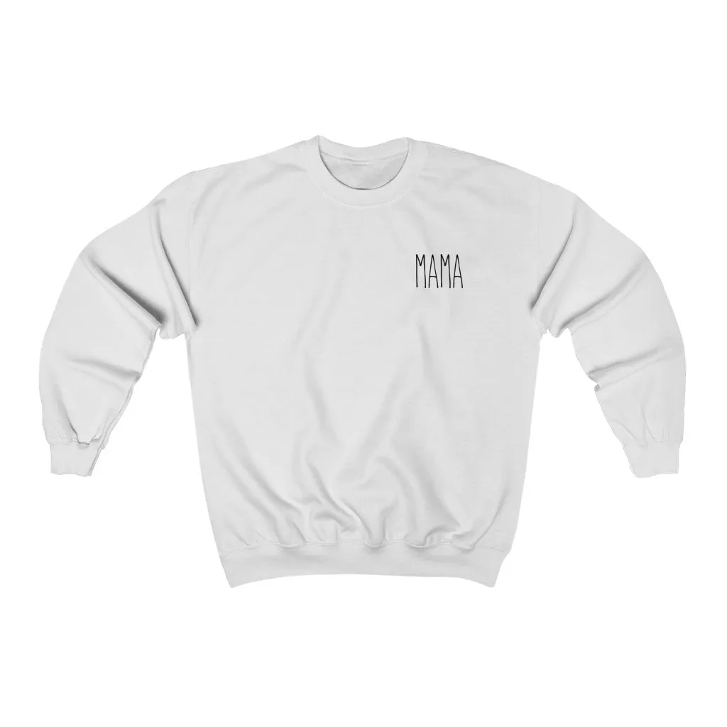 Mama Name Tag Unisex Sweatshirt sold by Always Stylish Mama product image thumbnail 2