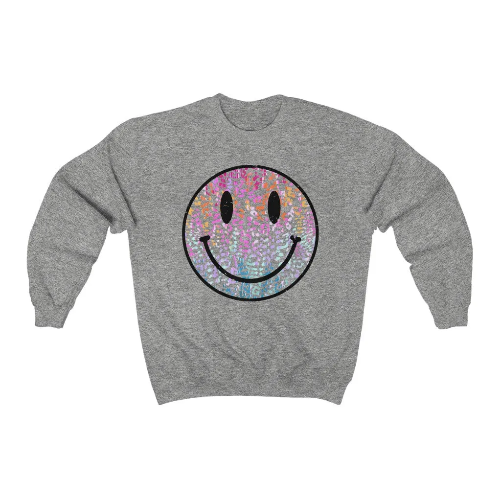 Big Smiley Face Unisex Sweatshirt sold by Always Stylish Mama